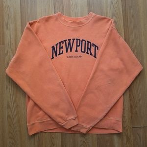 Newport Rhode Island Orange Dyed Sweatshirt